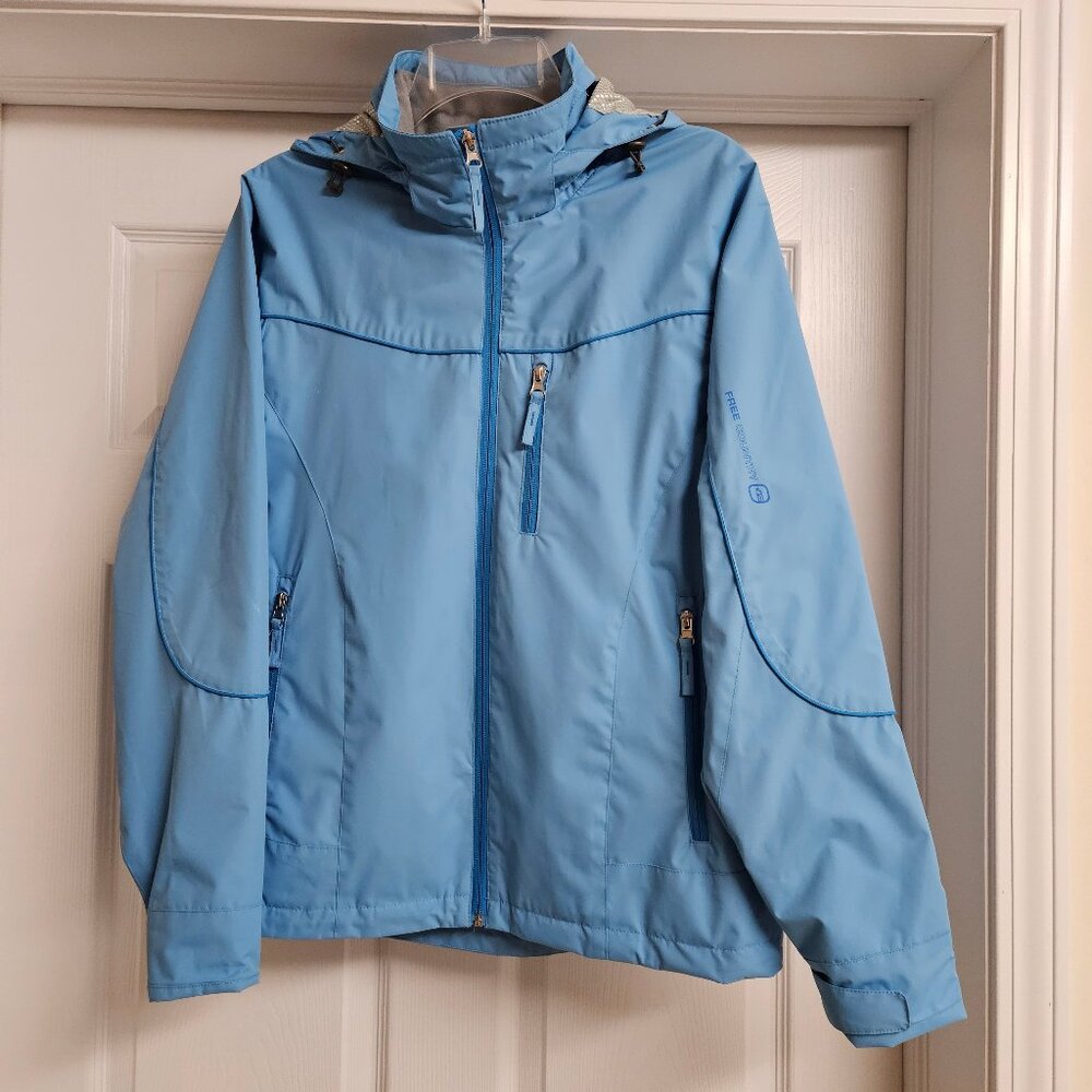 Free Country Windbreaker Women Jacket, Blue, M